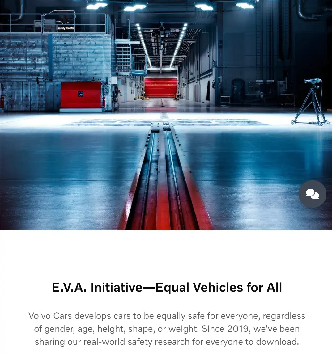 Screencap of Volvos Equal Vehicles for All initiative.
