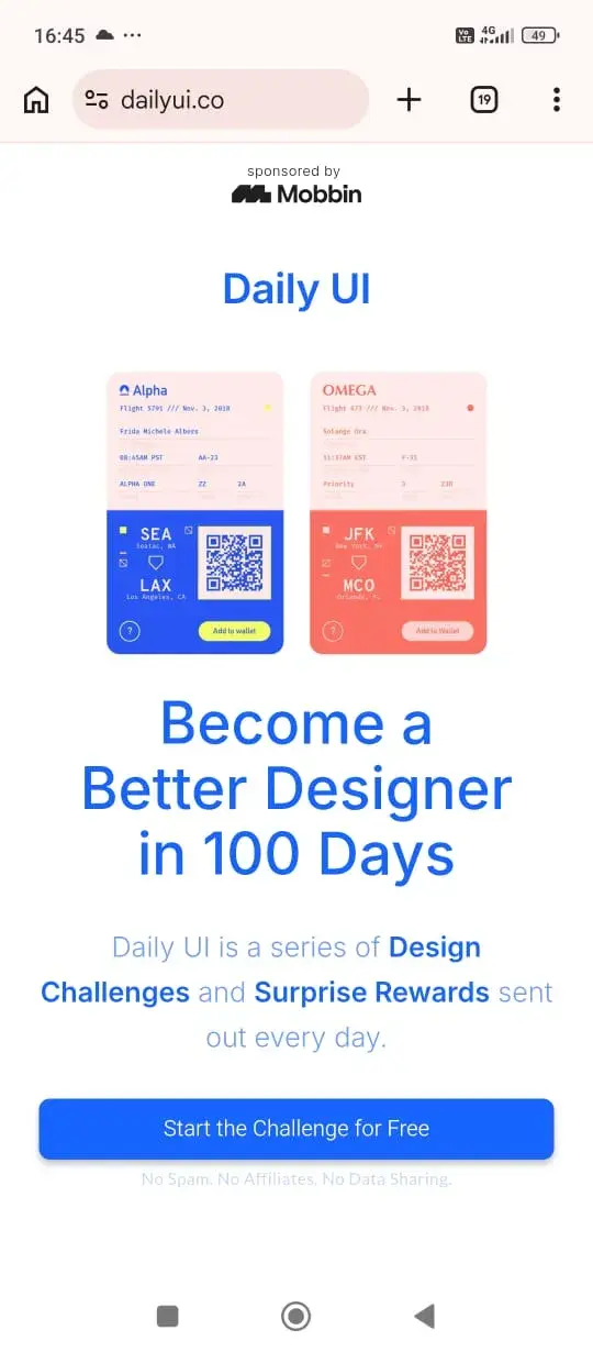 seo single page vs multiple pages, Daily UI single page example
