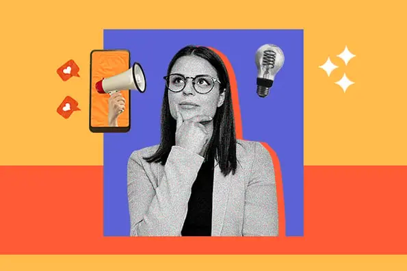 branding: woman thinking about how to best use branding to her company's advantage