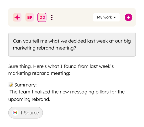 Recommendations adapt to your role and actual business performance