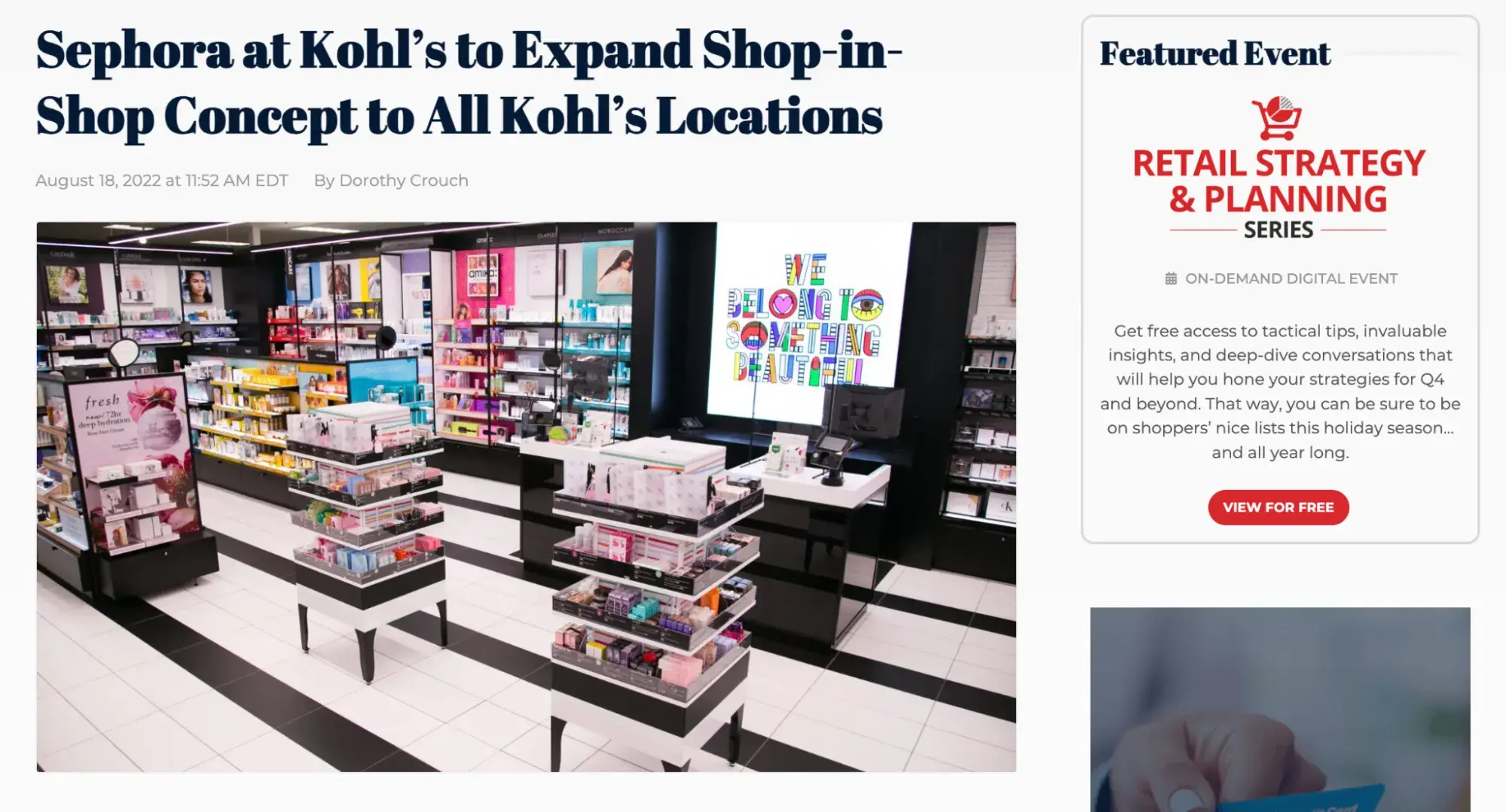 marketing case study examples, sephora at kohls case study