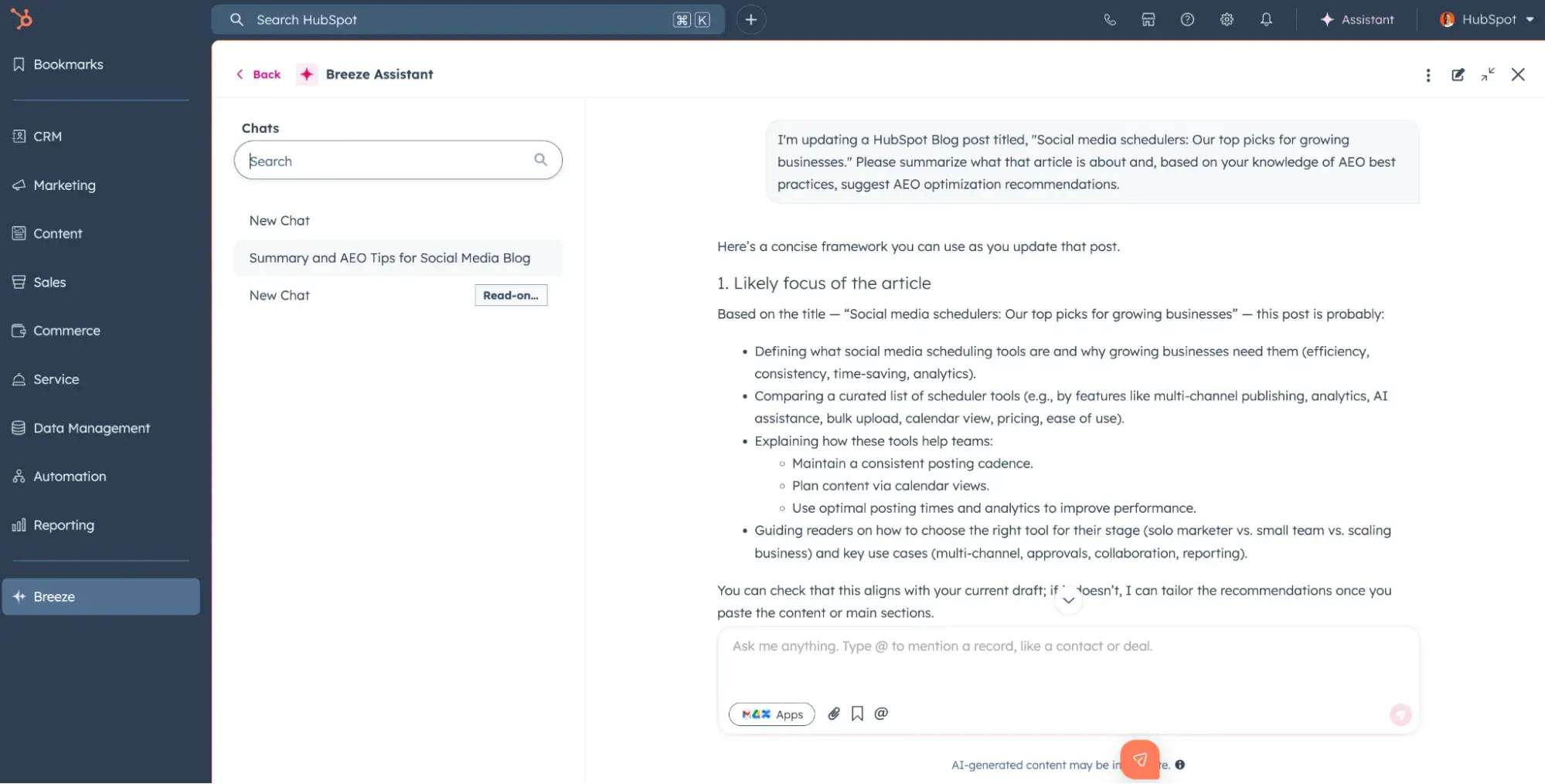 a screenshot demonstrating how to use ���ϳԹ�����s Breeze AI, a chatgpt alternative