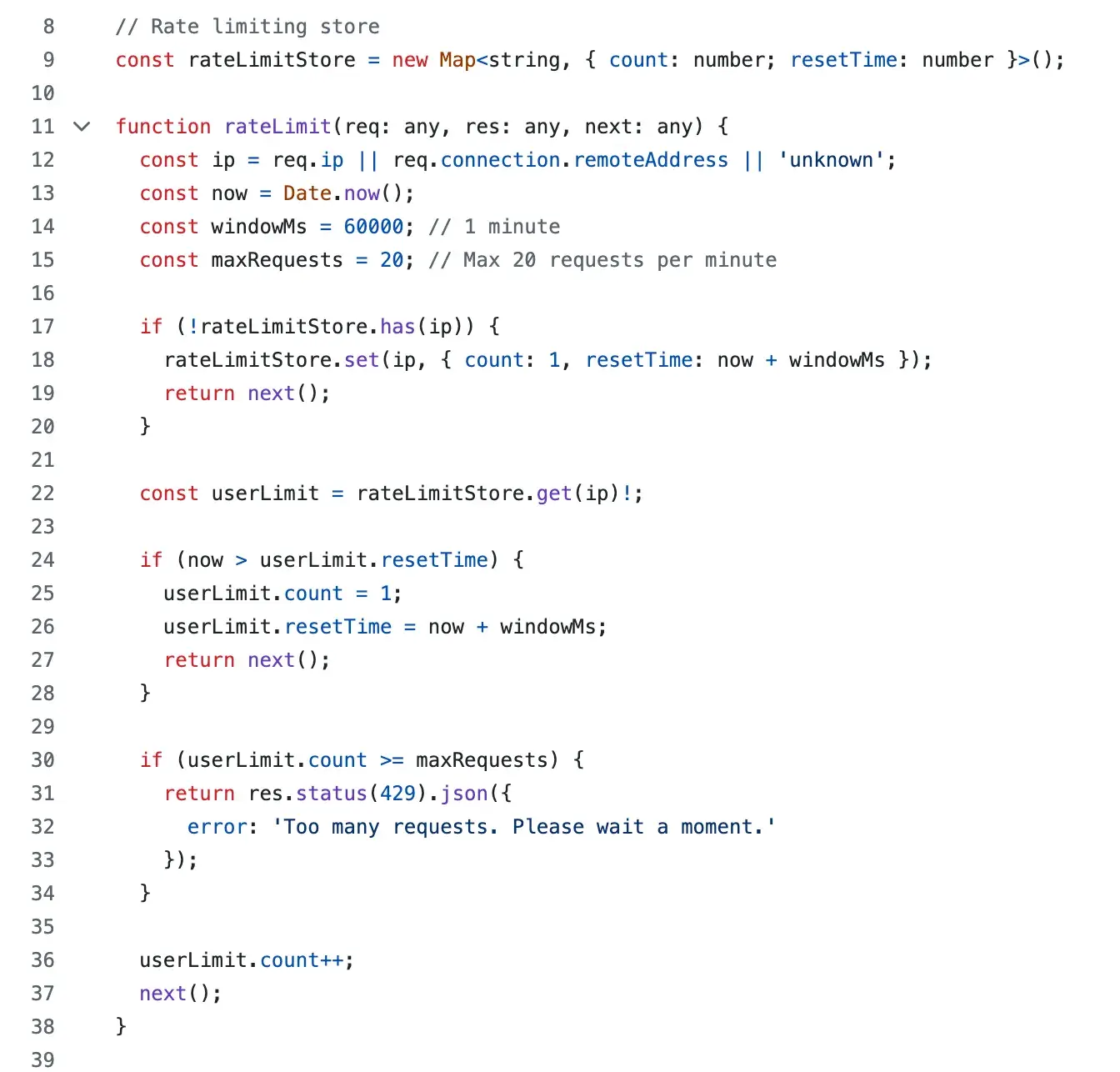set chatbot rate limits, chatgpt integration