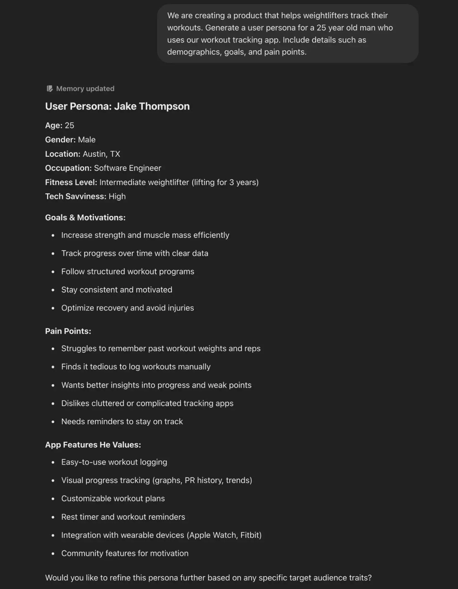an example of ux design prompts to generate user personas with chatgpt