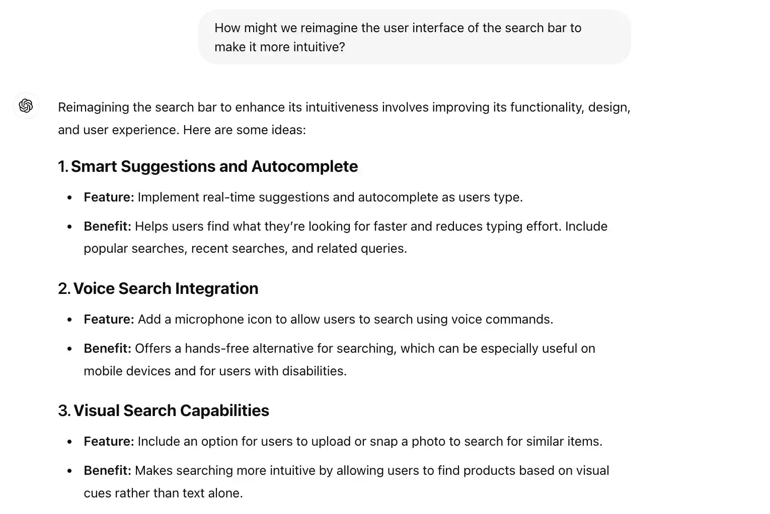 an example of an open-ended prompt that lets chatgpt suggest creative ux design ideas