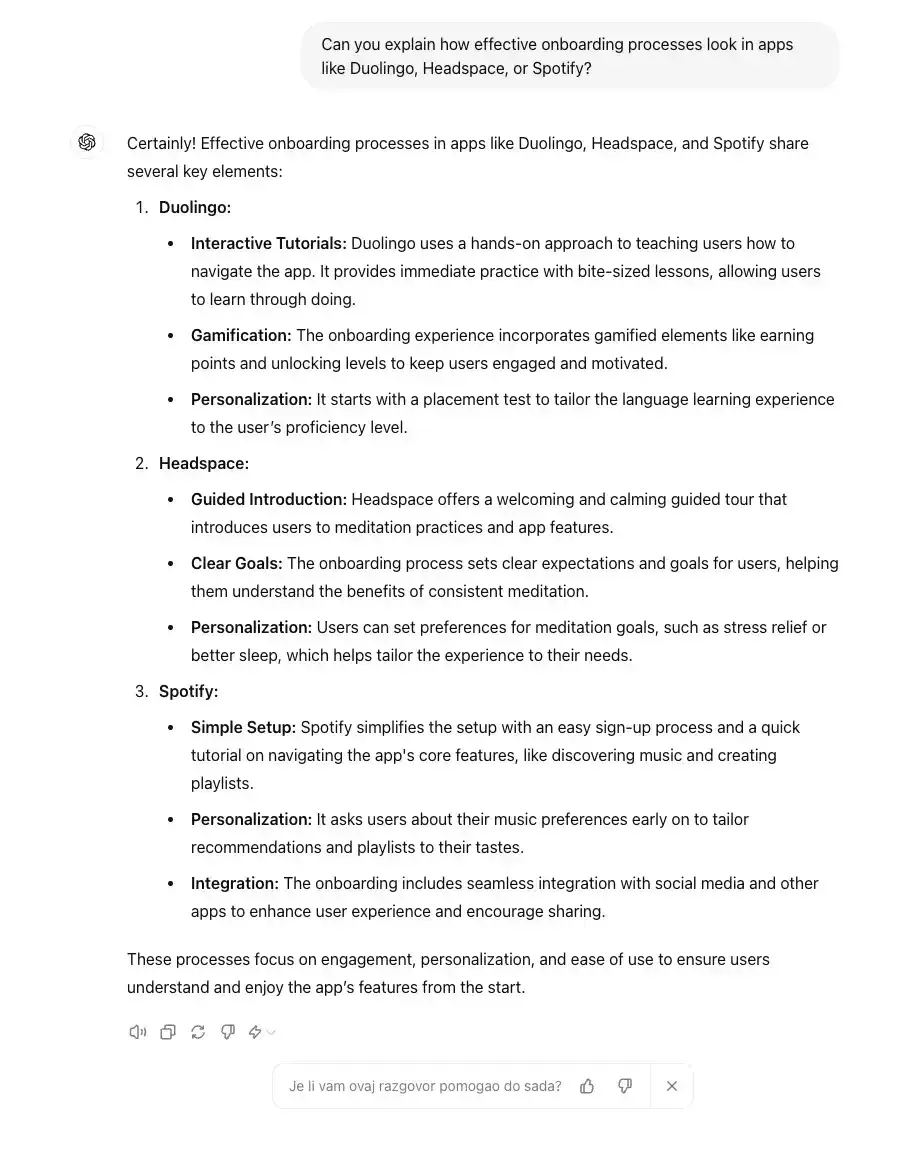 an example of asking chatgpt for examples in ux design prompts
