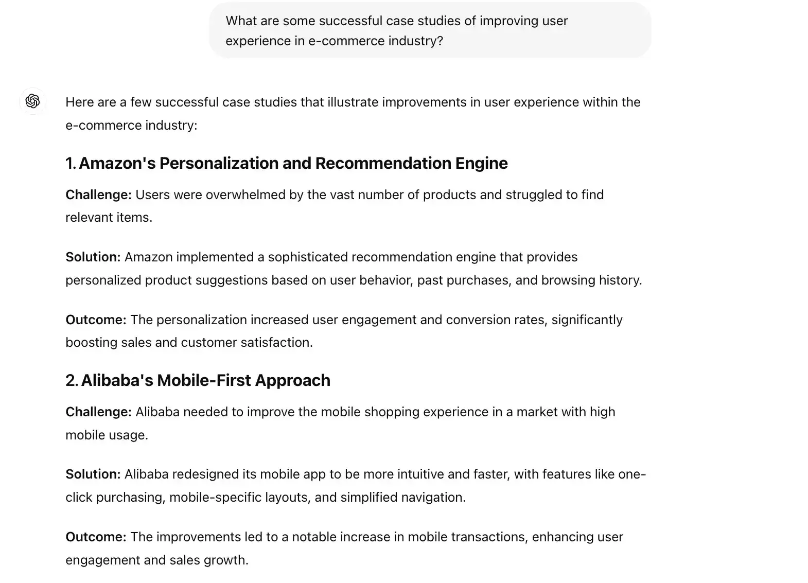 an example of using chatgpt to discover ux design case studies