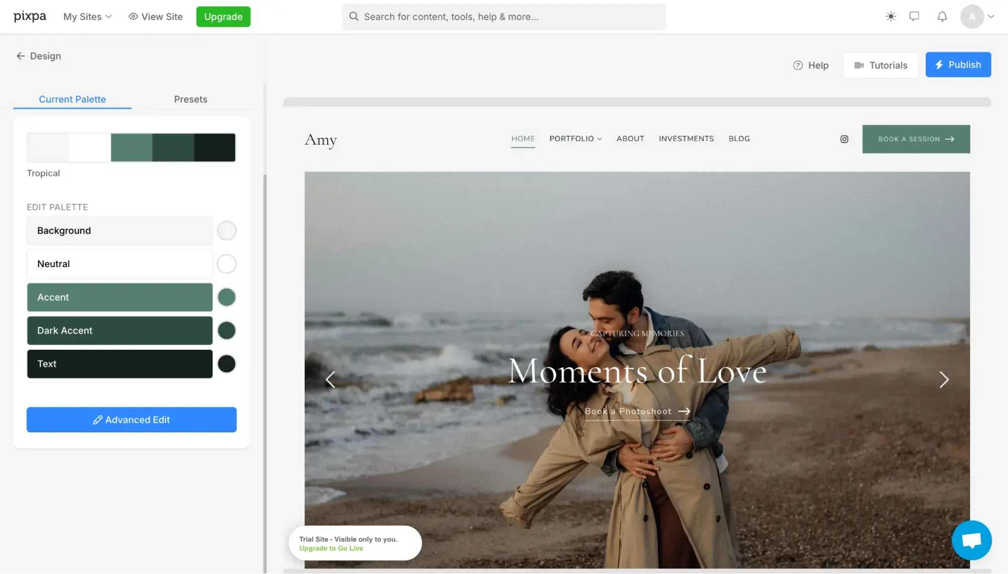 cheapest website builder: pixpa