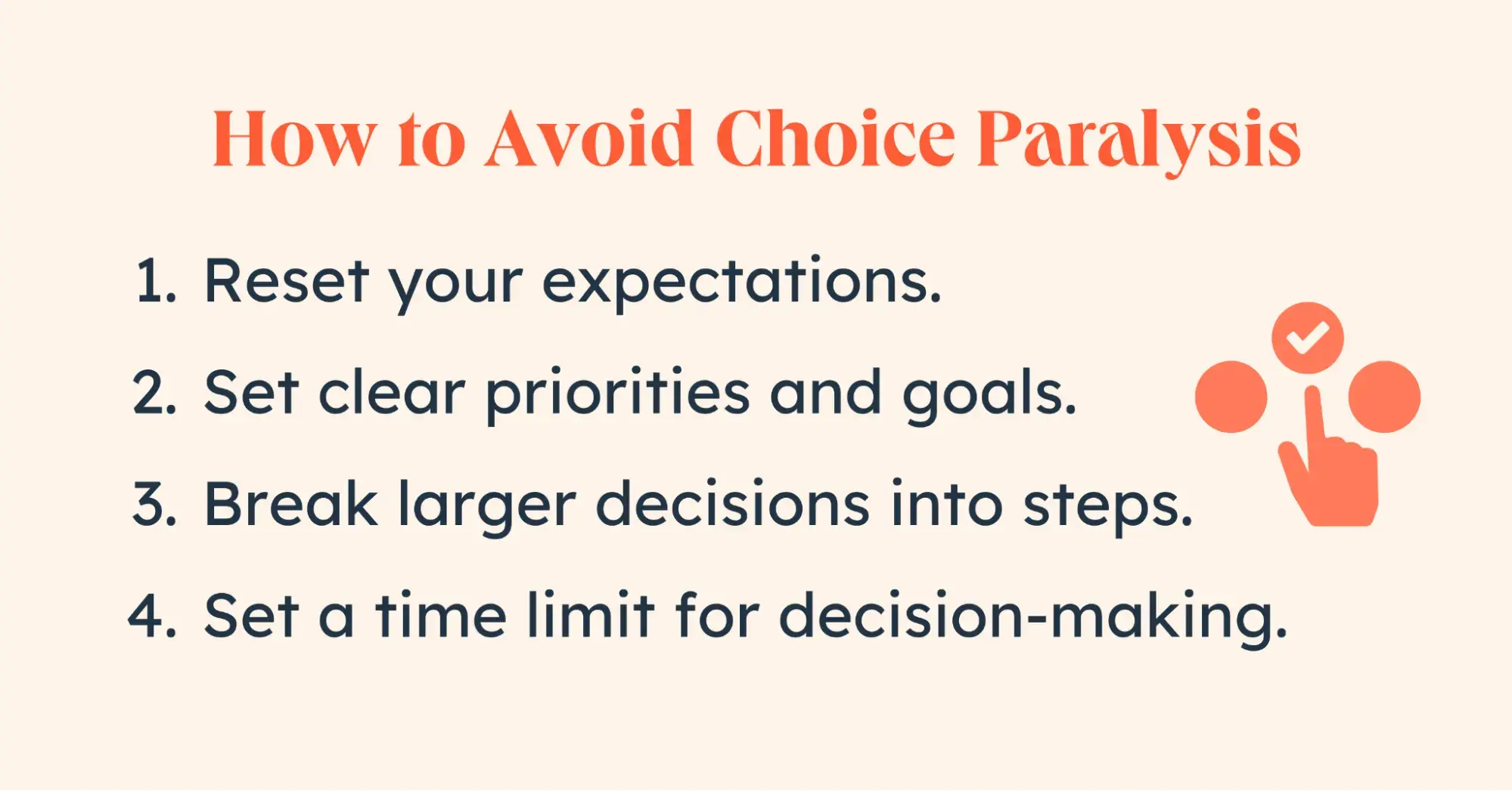  Steps for avoiding choice paralysis when making a decision