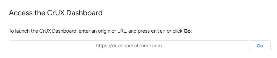 field to put url to access crux dashboard