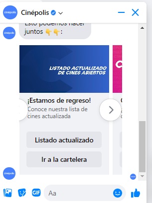 Empresas con autoservicio al cliente: Cinépolis