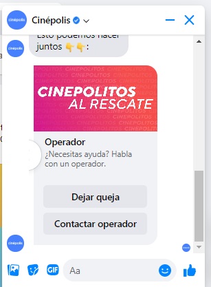 Opciones de autoservicio al cliente: Cinépolis