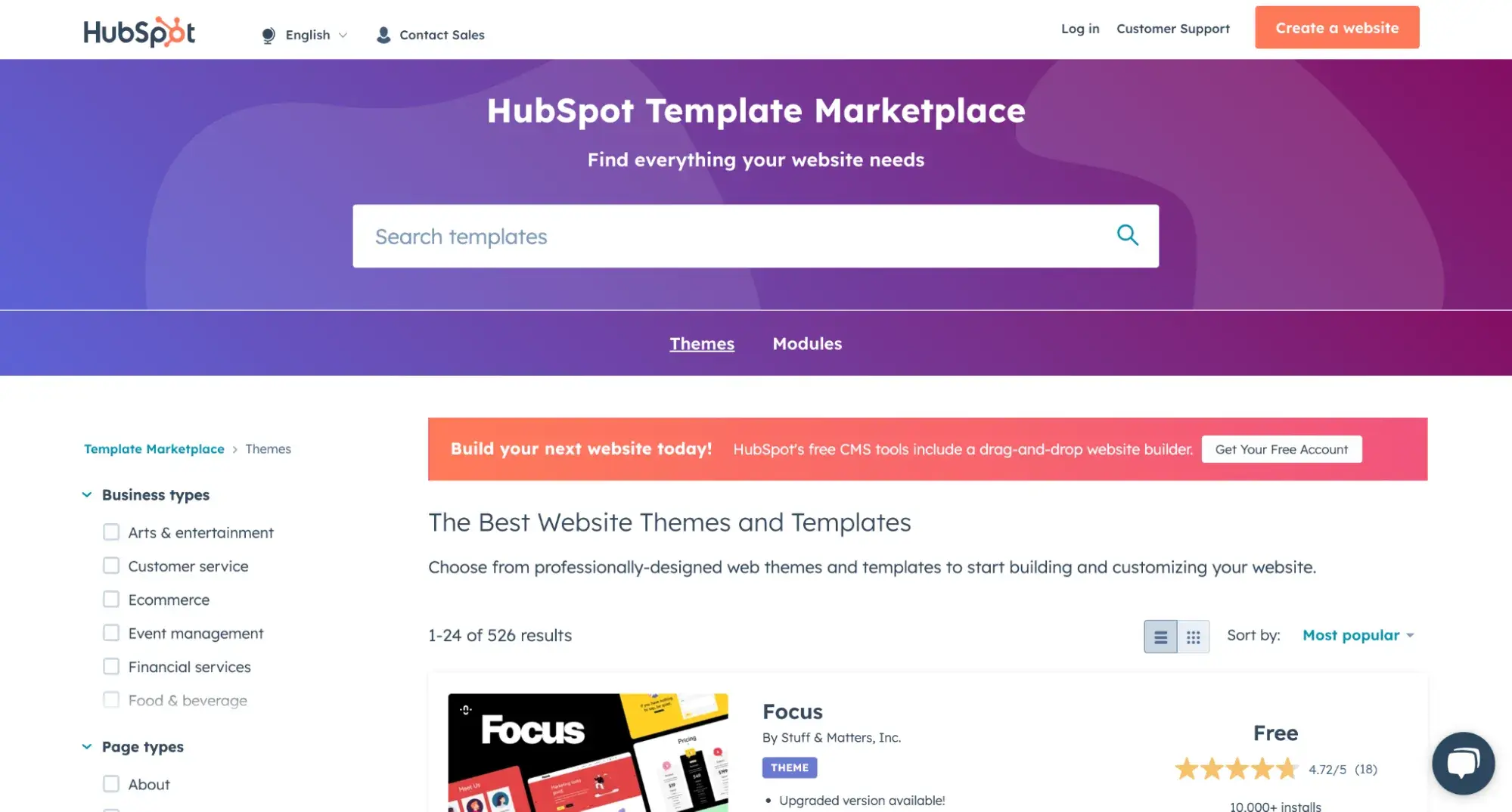 hubspot template marketplace with over 12000 templates