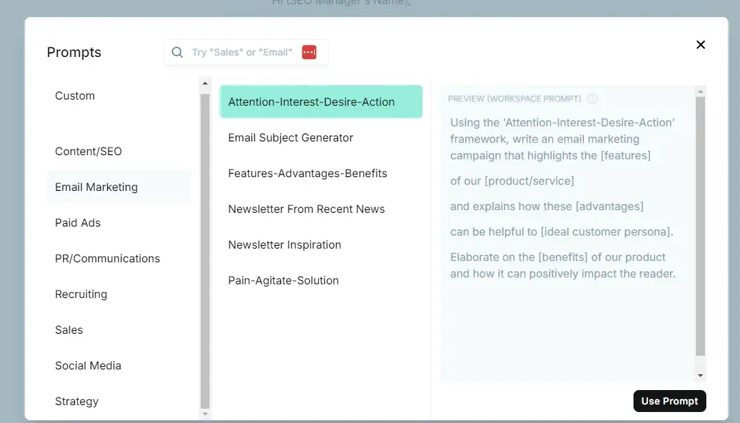 trying a cold email template on copy.ais ai cold email generator