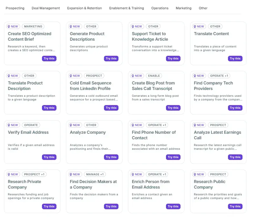 the workflow library on copy.ais ai cold email generator