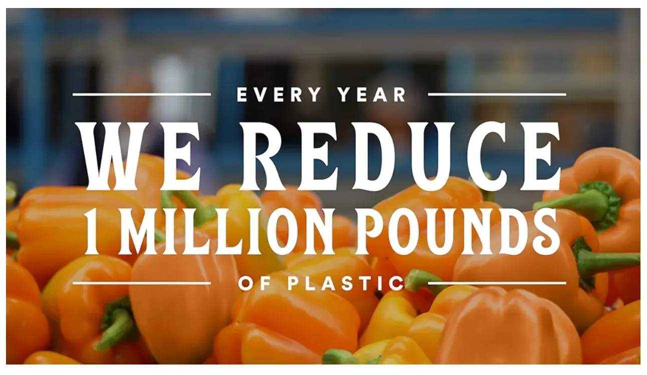 Whole Foods claim that states, Every year, we reduce 1 million pounds of plastic.