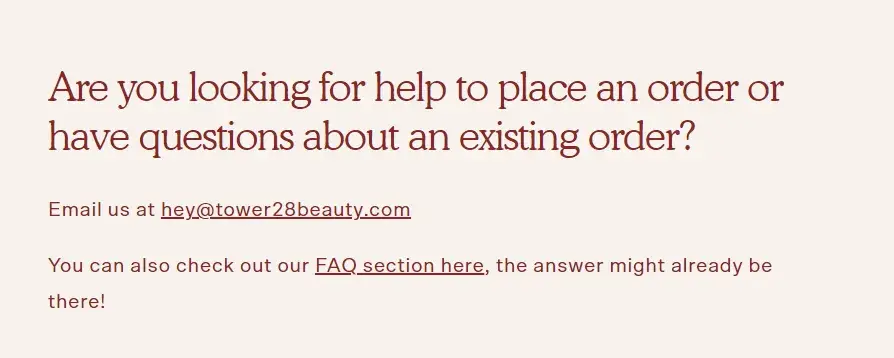 competitor analysis ux, tower28 customer support