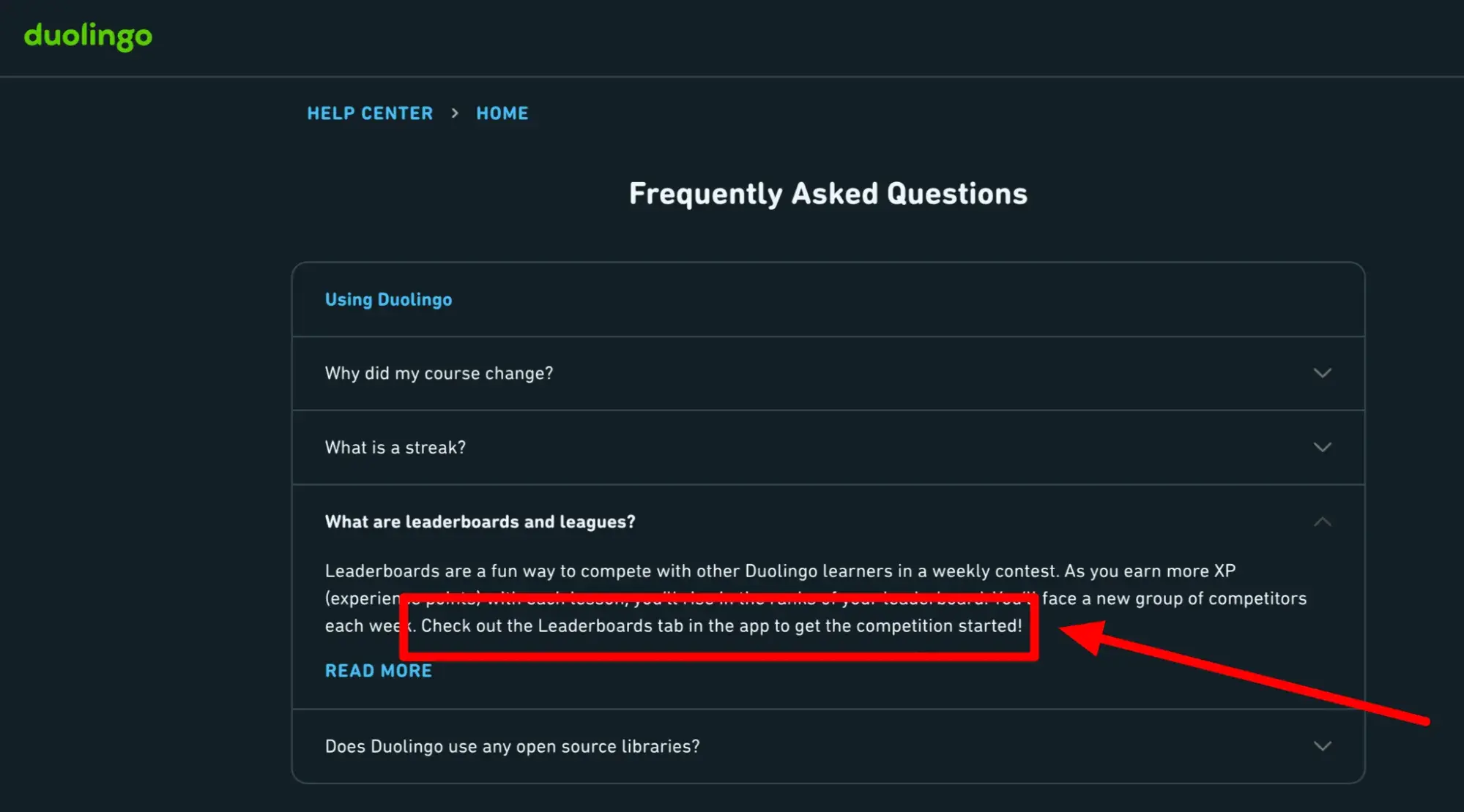 consistent brand voice in duolingo faqs