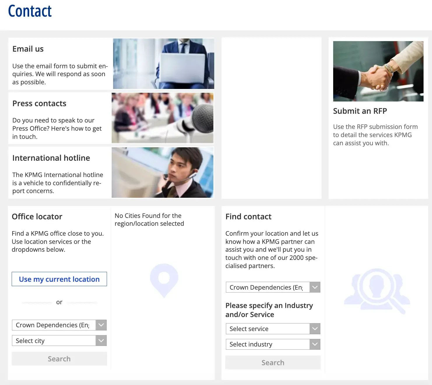 contact us page example, kpmg