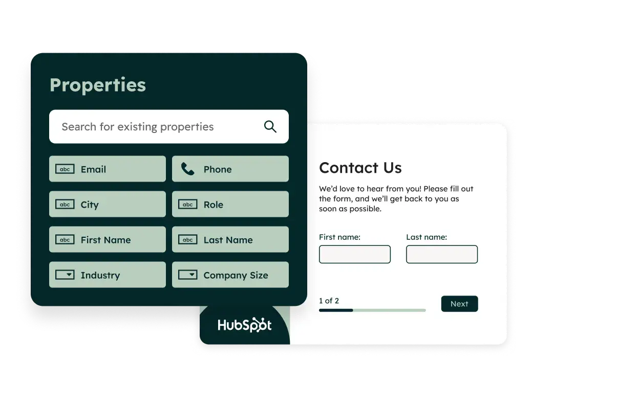 contact us page example, hubspot