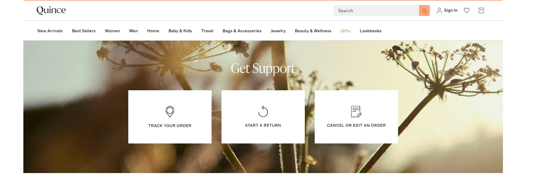 contact us page example, quince