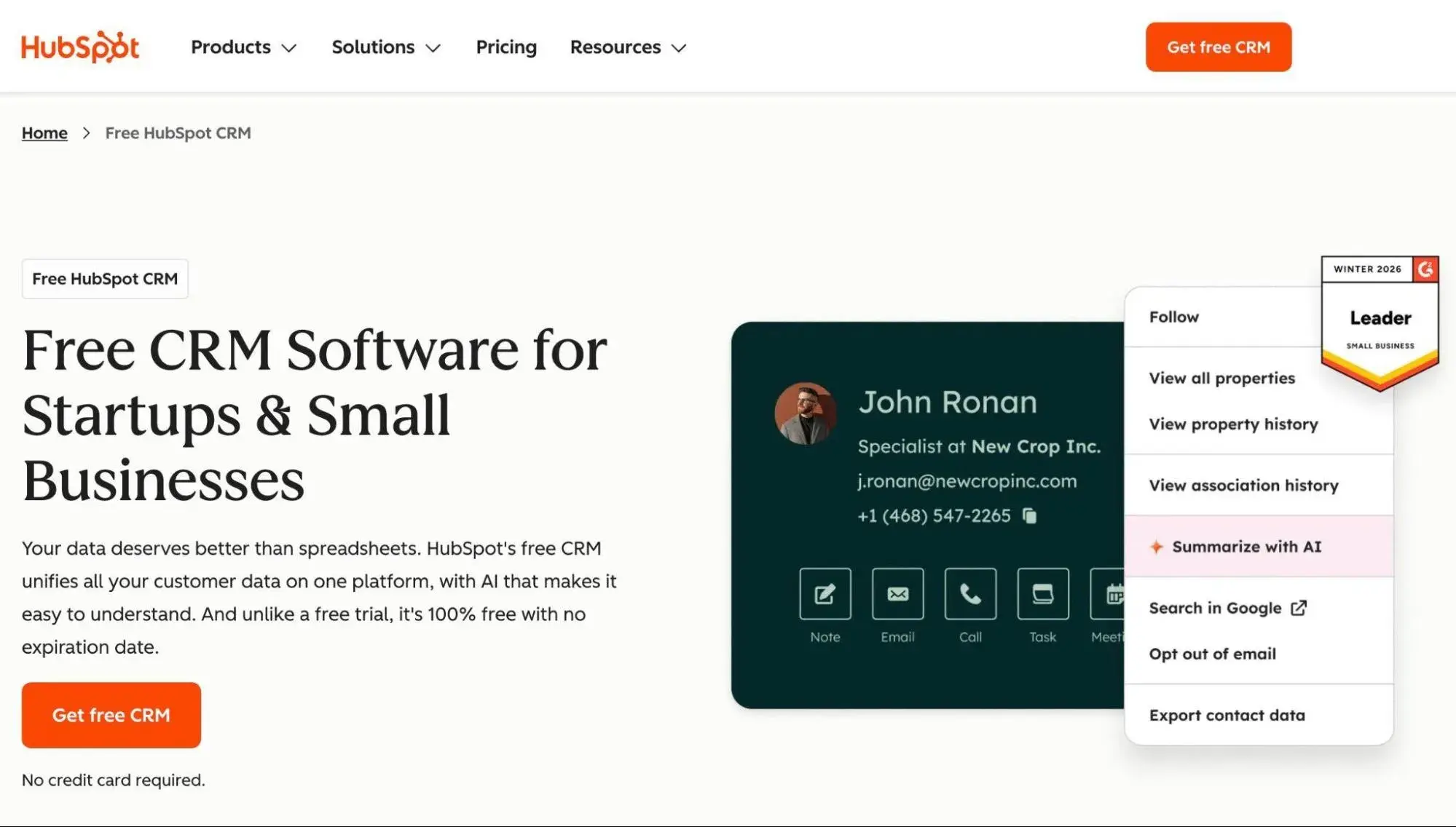 The HubSpot CRM integrates with HubSpot Content Hub