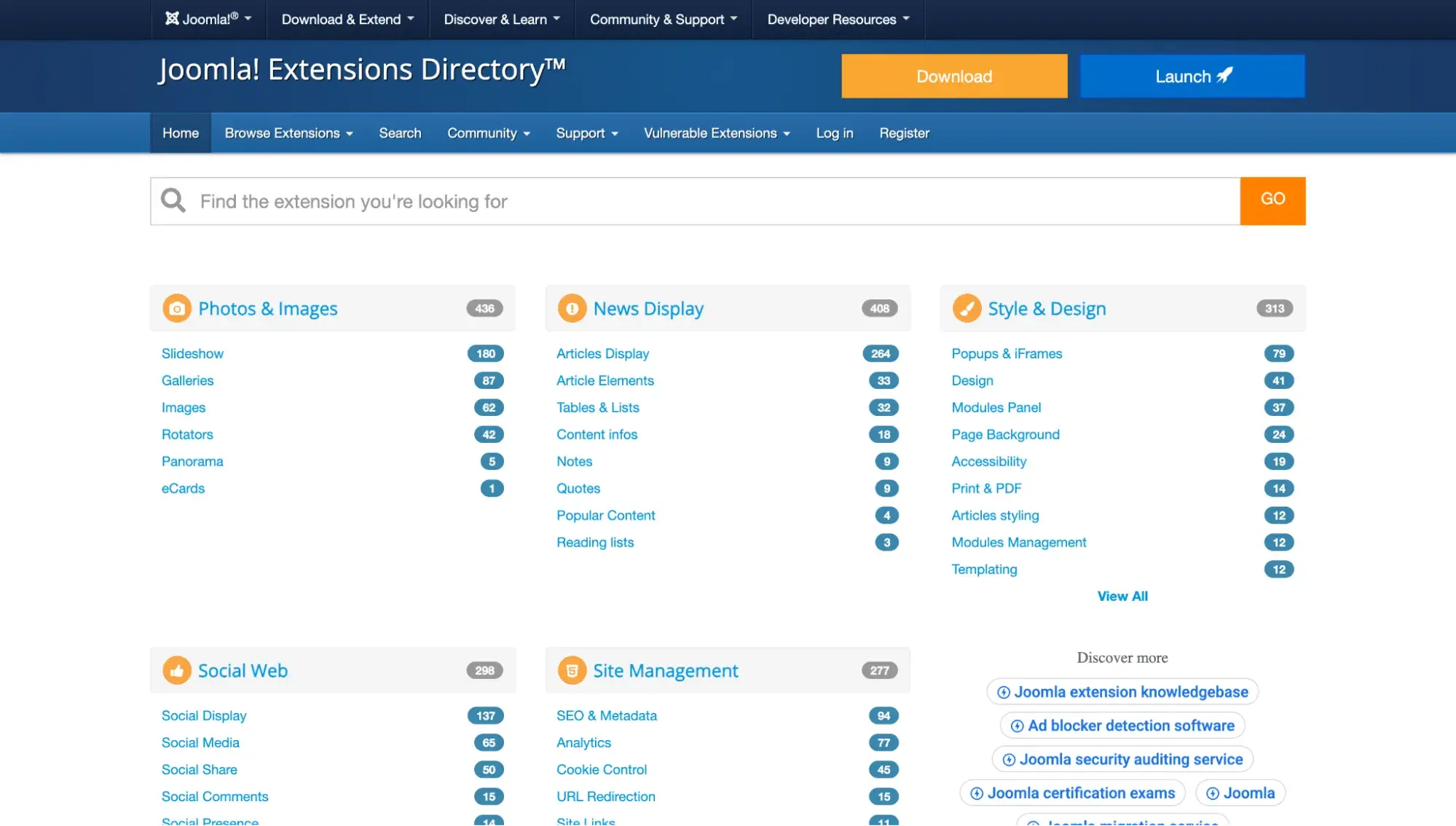 joomla extensions directory