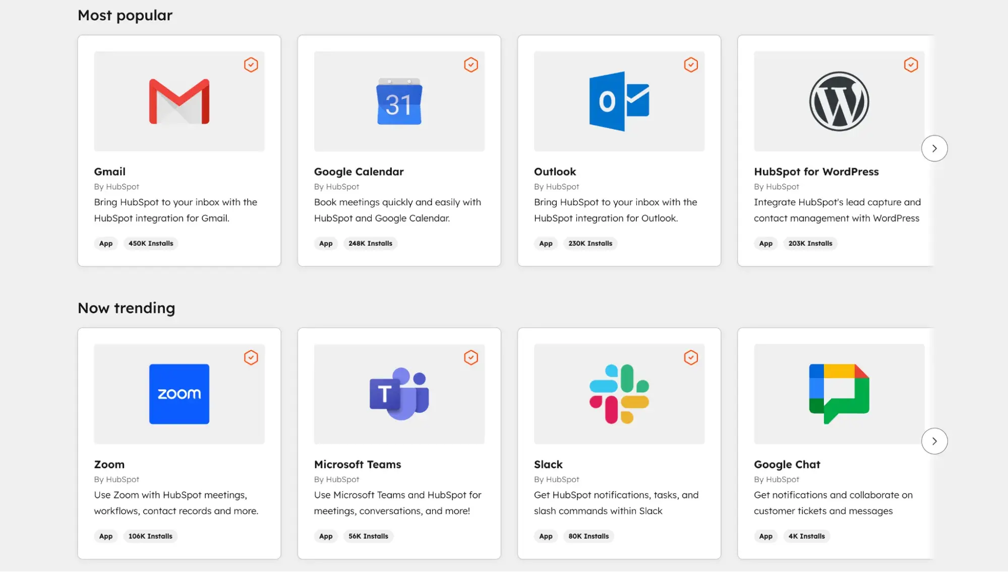 hubspot integrations, including gmail