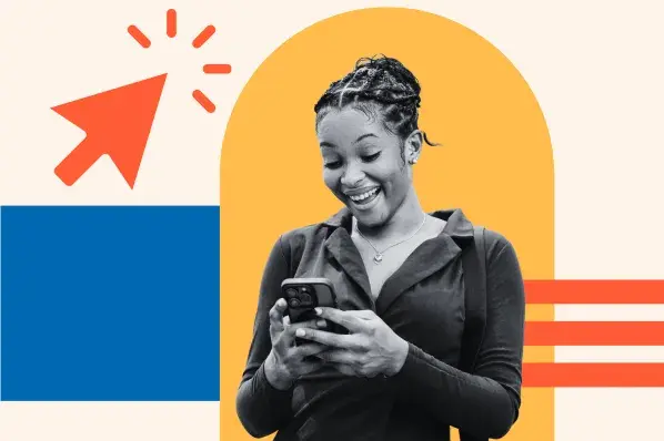 woman experiencing conversion-centered design