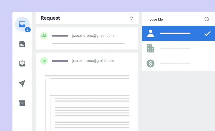 Pipedrive CRM for hotels showing a guest inquiry and contact record in the request screen