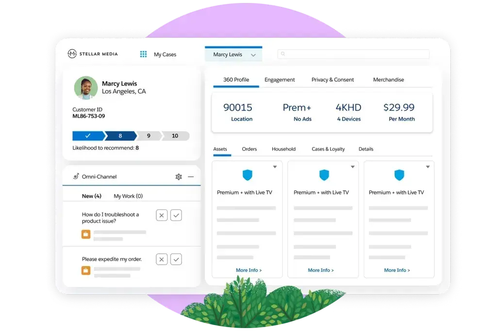 crm for publishing companies customer profile in salesforce media cloud