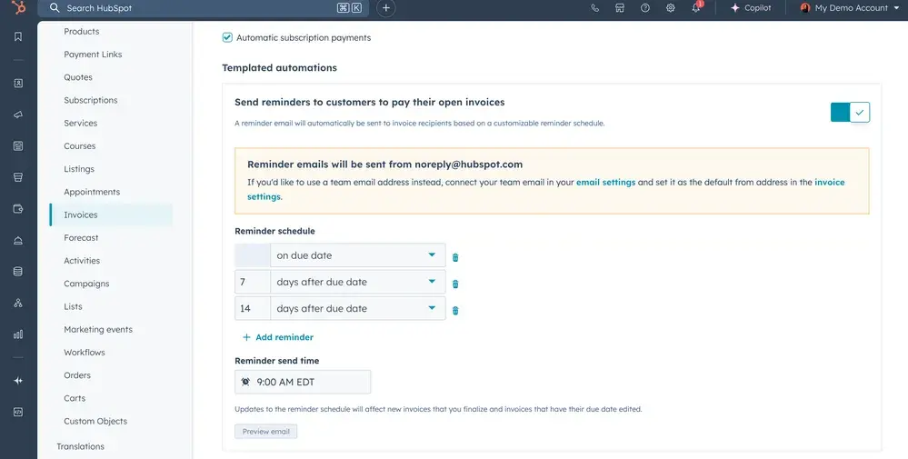 crm for publishing companies automatic subscription payments in commerce hub