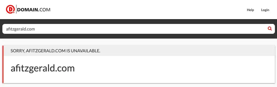 custom domain name search
