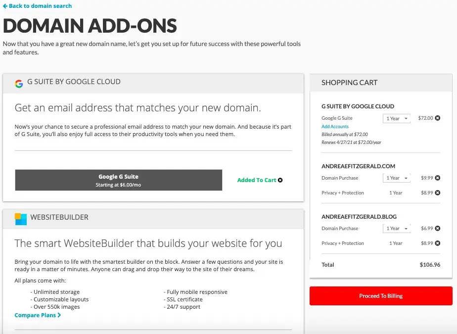 domain name add-ons