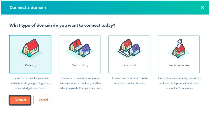 hubspot domain connector