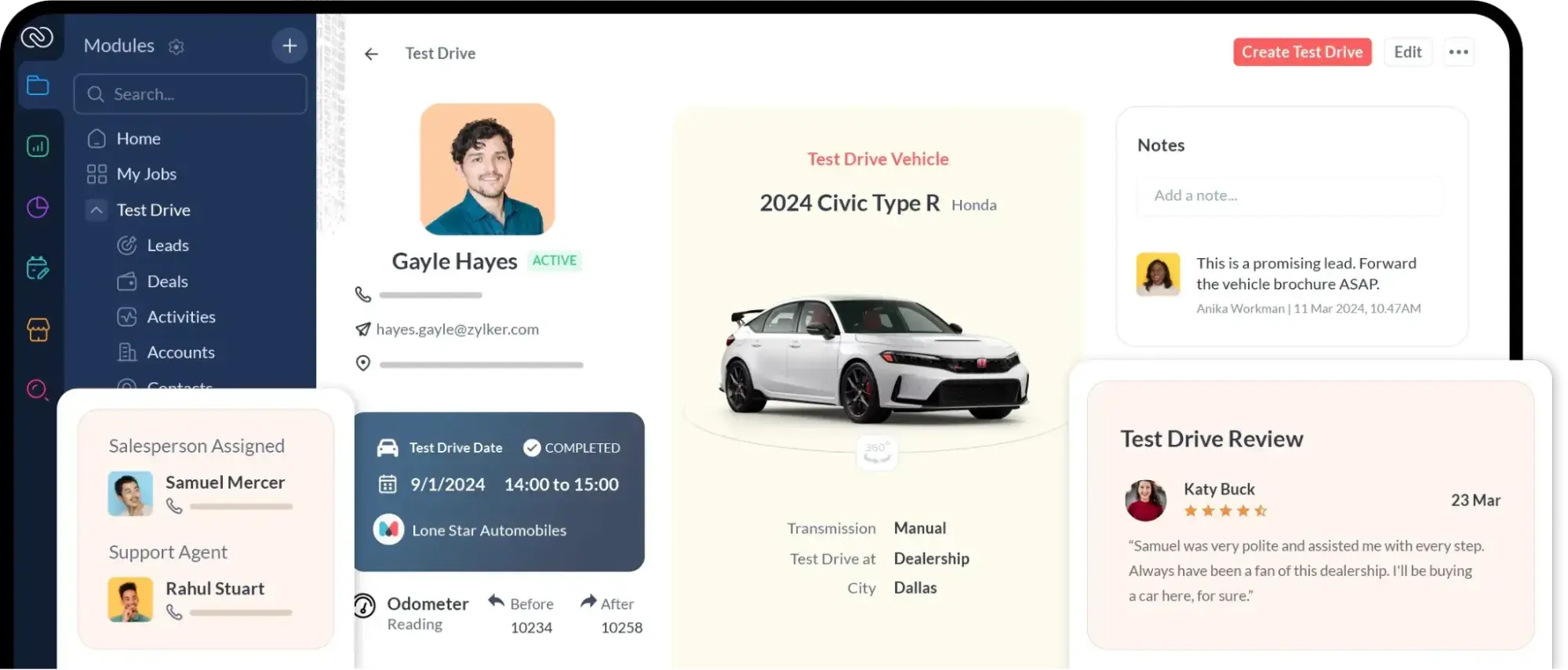 customer intelligence platform: zoho crm plus