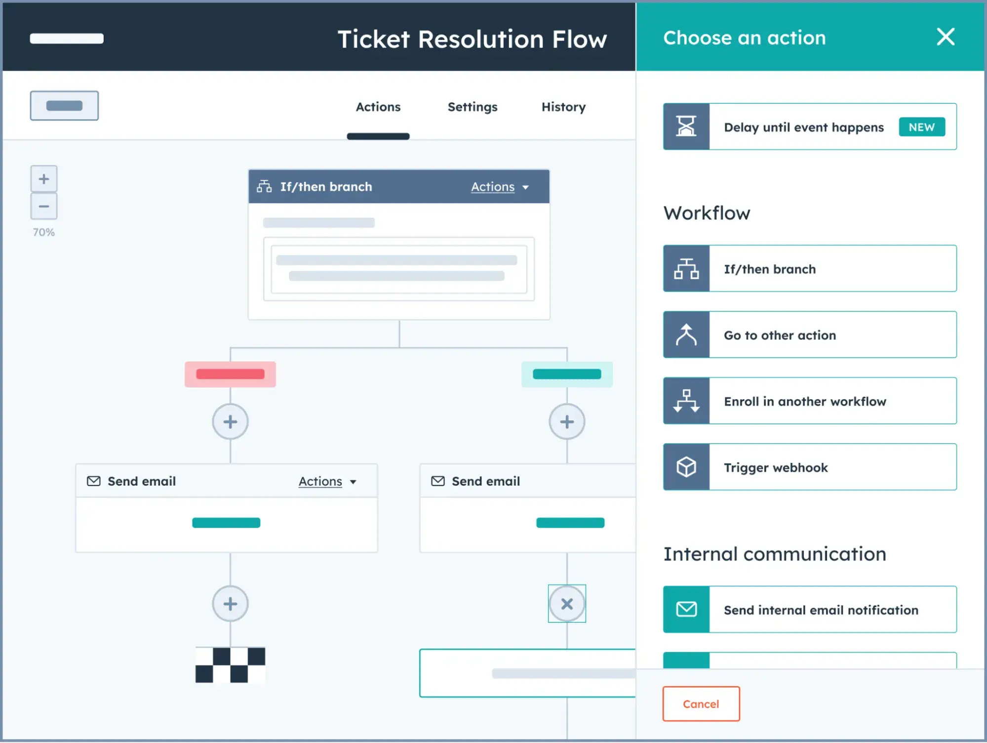 dashboard of hubspots service hub