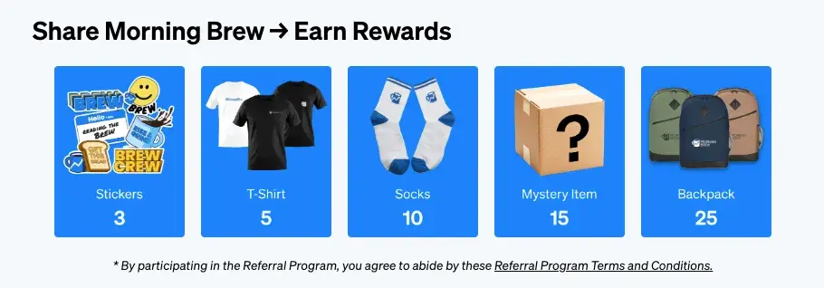 morning brew’s tiered customer referral program