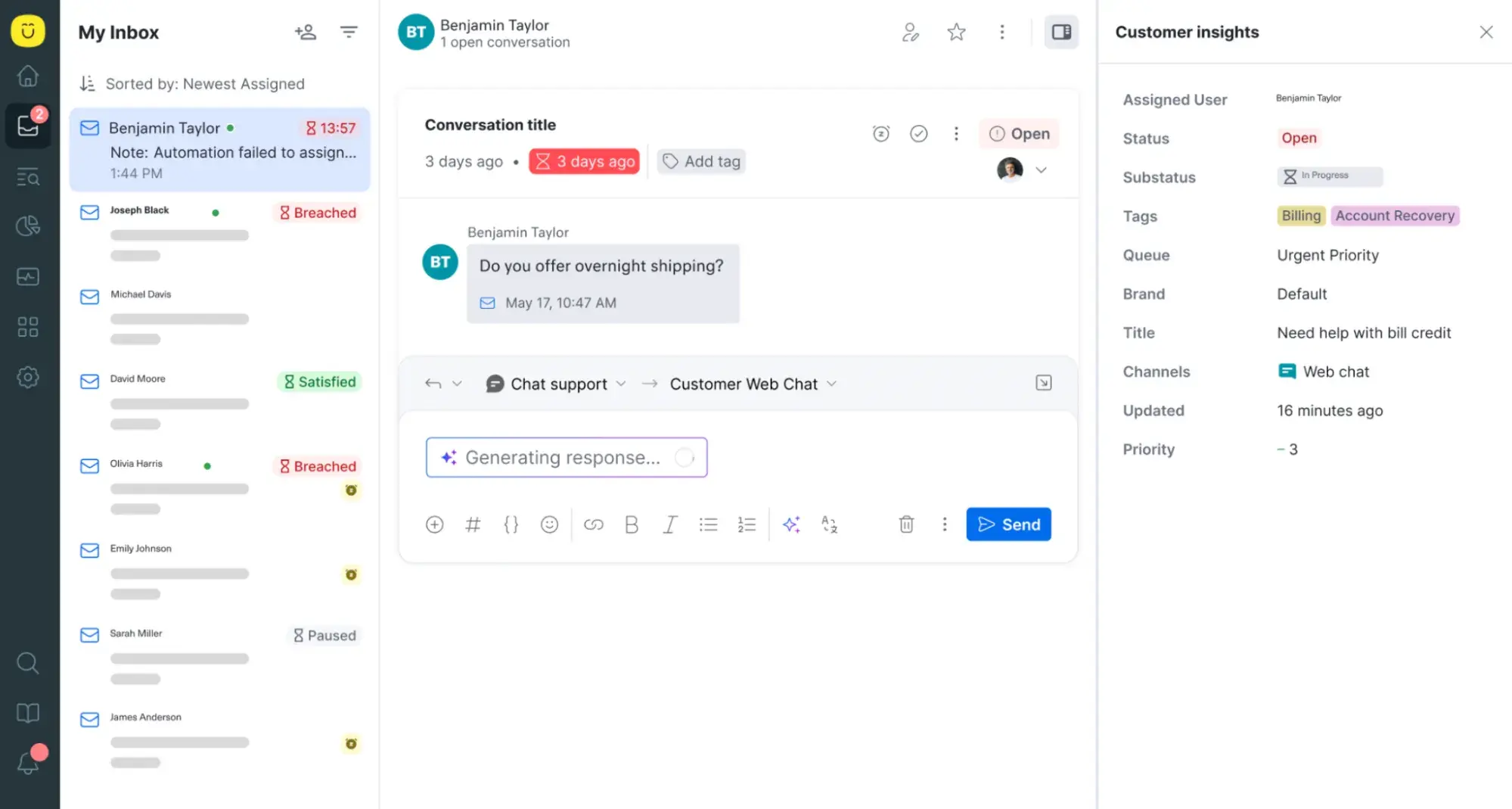 customer service crm, Kustomer