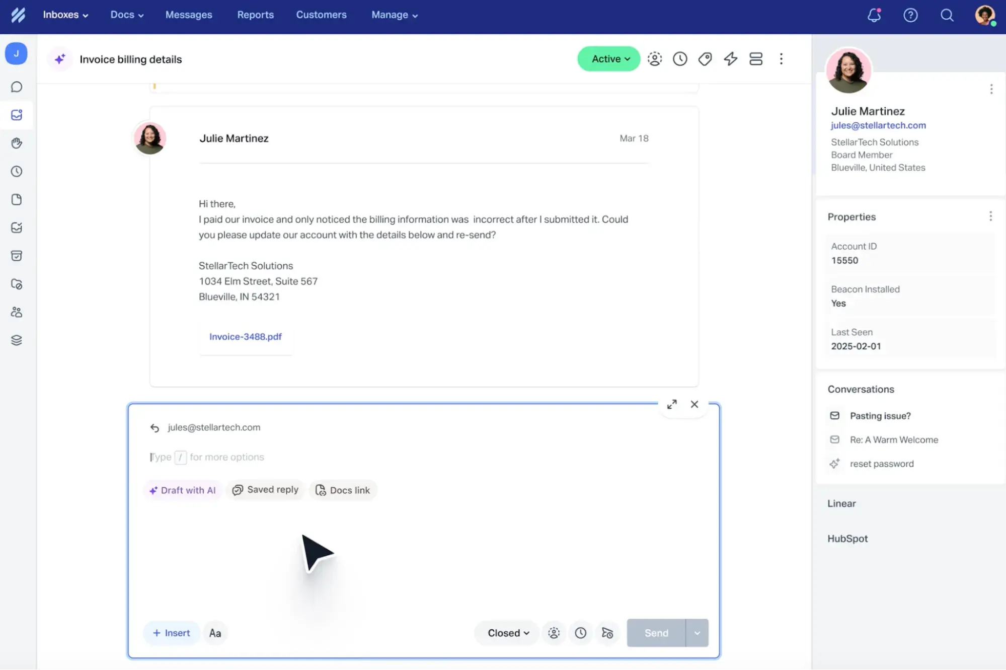 help scout customer service software inbox dashboard