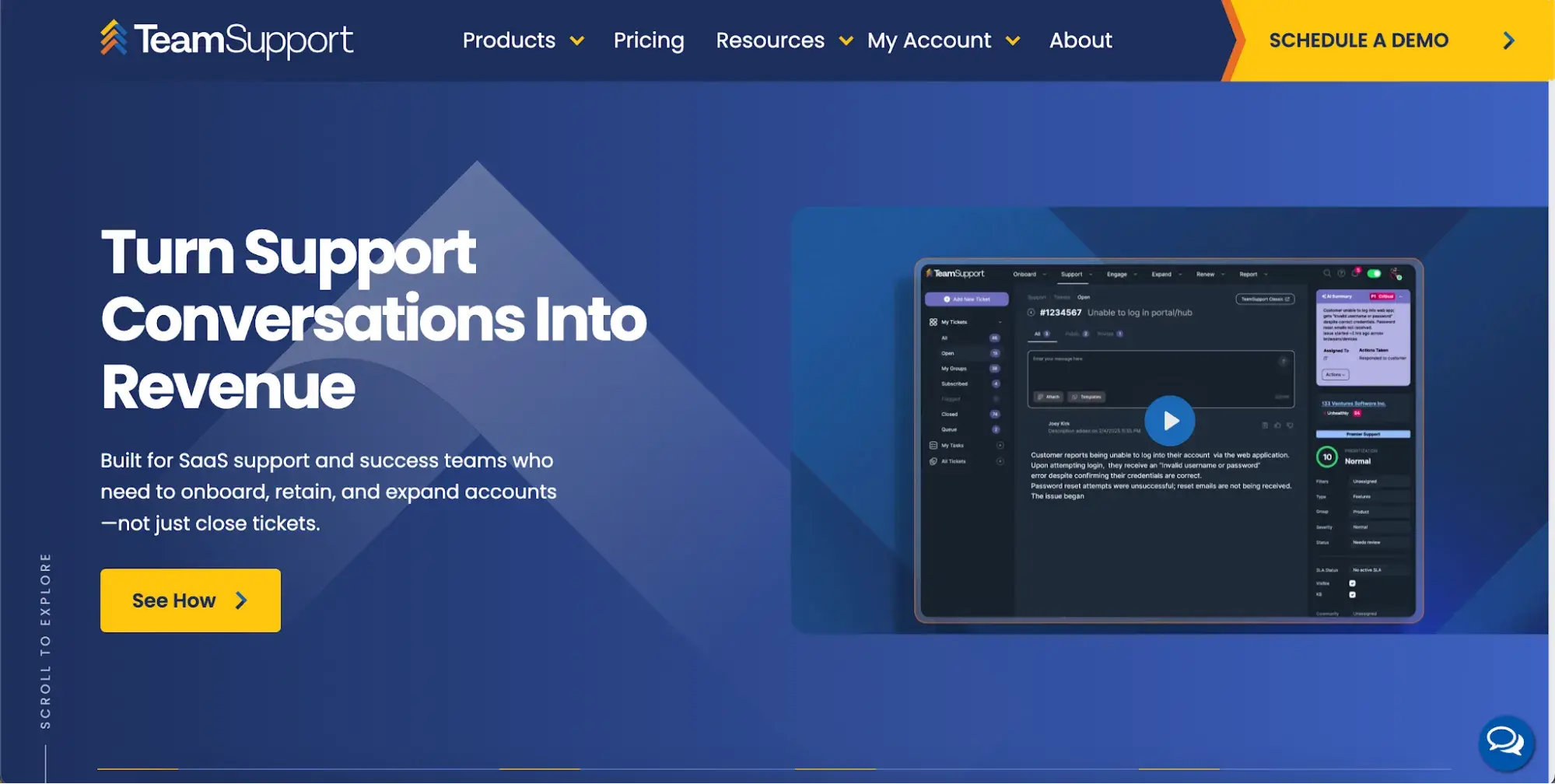 teamsupport customer service software homepage