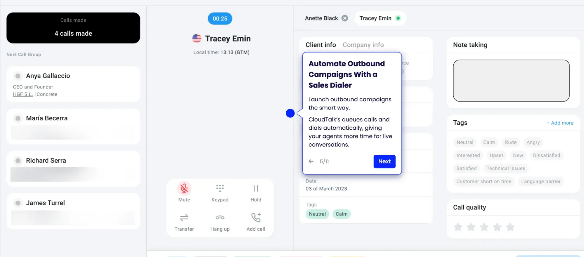 cloudtalk customer service software call center dashboard