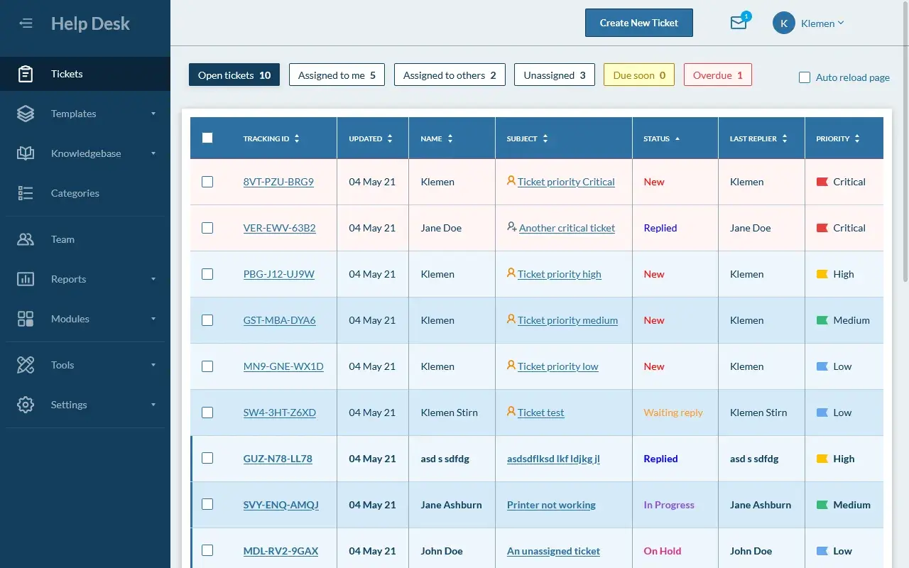 hesk free customer service software