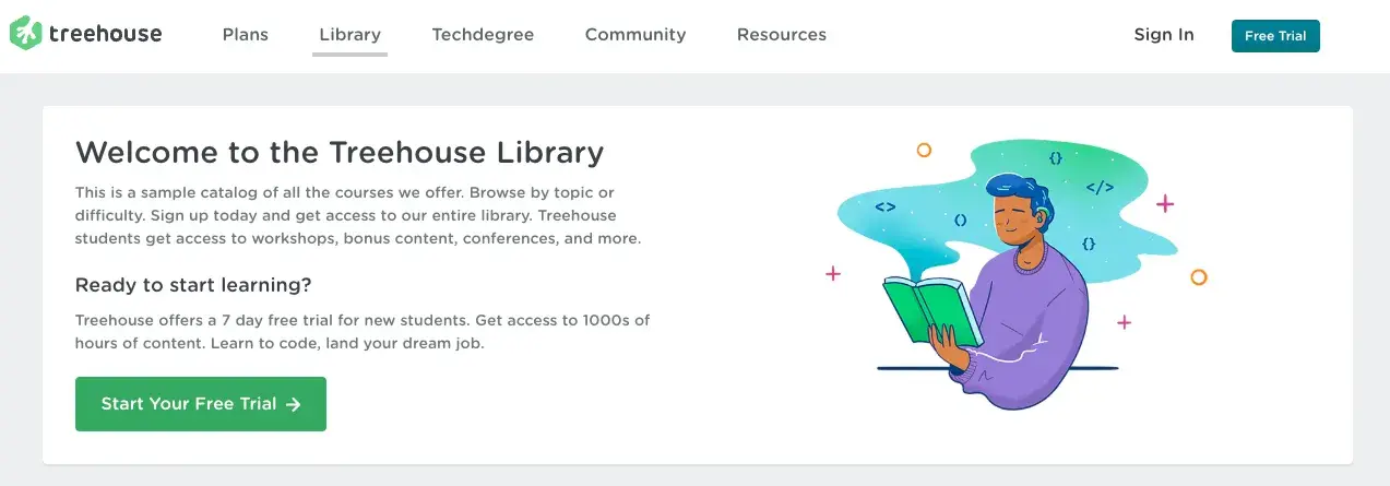 customer service training courses, treehouse library