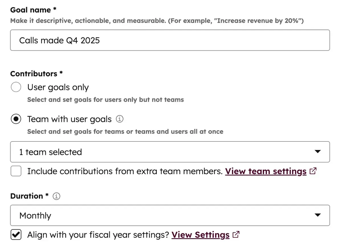 customer success OKRs, HubSpot Goals