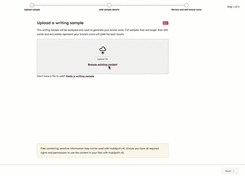 content hub��s ai brand voice