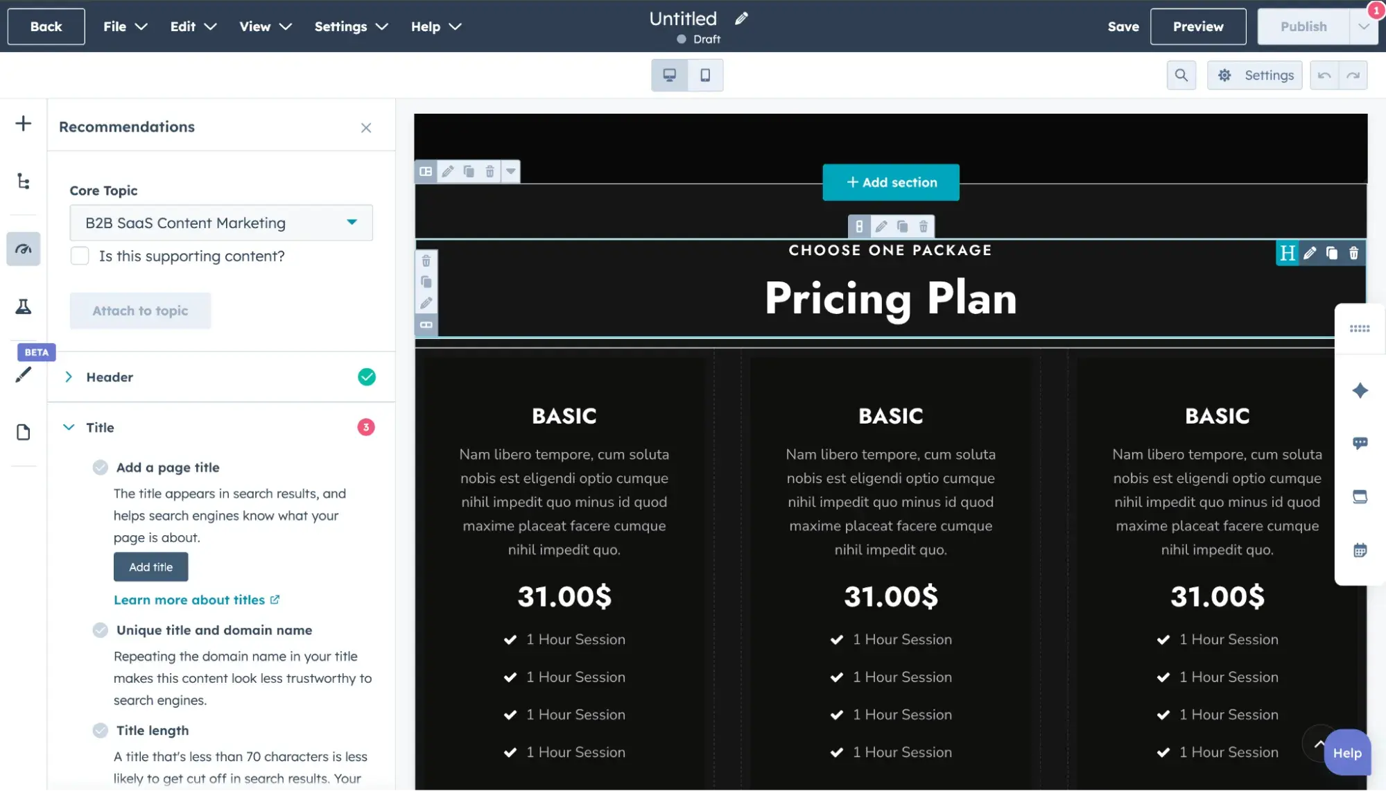 digital content management: hubspot content hub cms