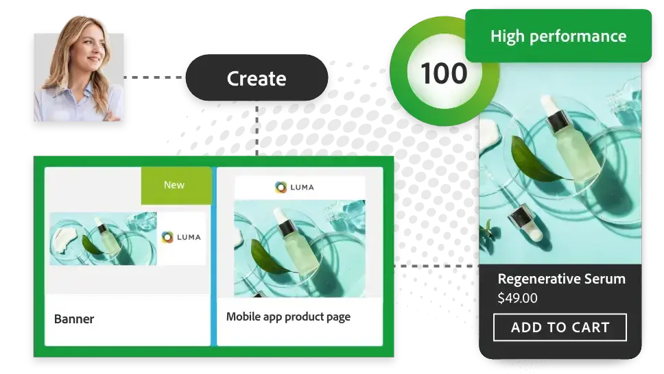 Adobe Experience Manager showing the platforms create feature