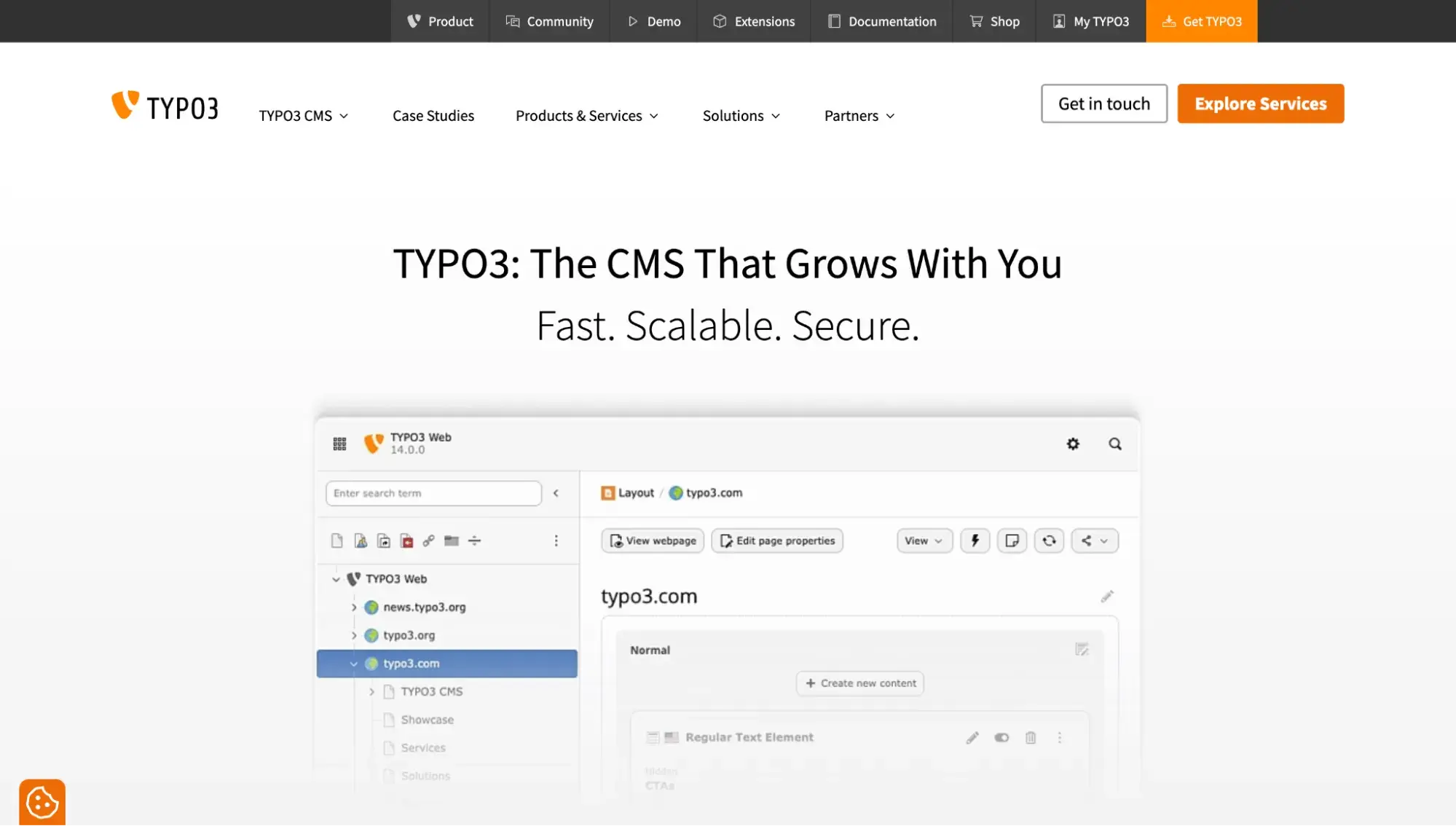 drupal alternatives: typo3