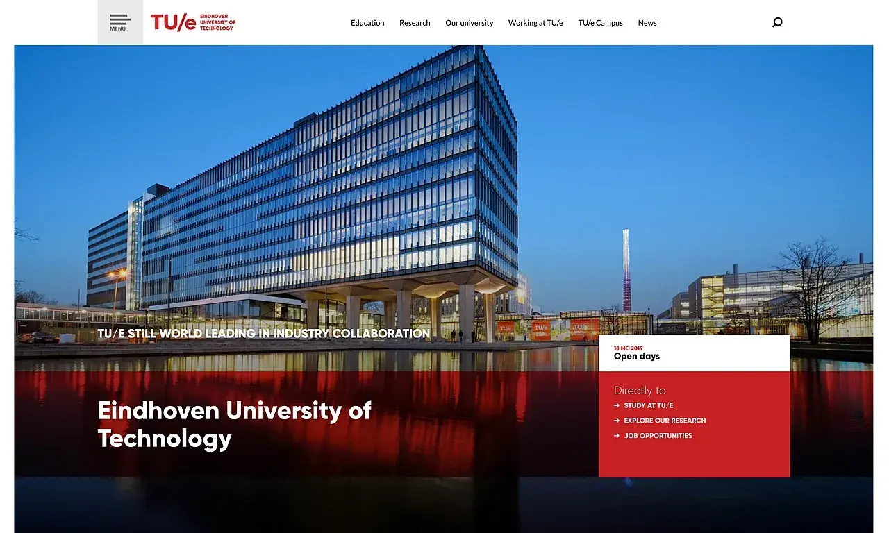 typo3 website example: eindhoven university of technology
